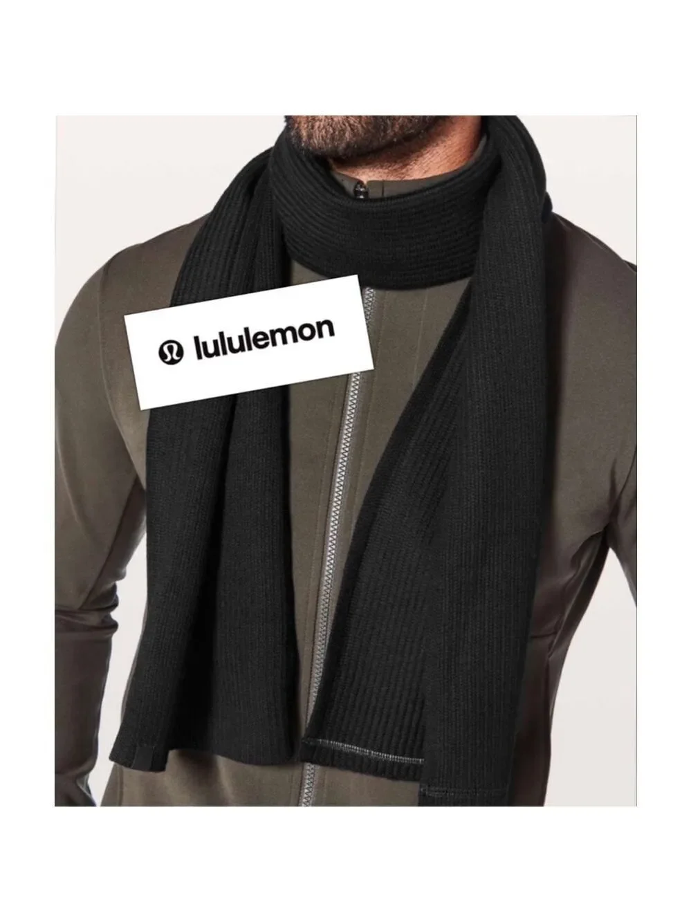 Lululemon Luxurious Ribbed Knit Merino Wool Winter Scarf Winter Layer Staple
